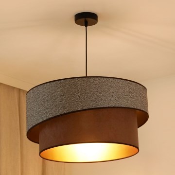 Brilagi - Lustr na lanku VEGAS SHINE 1xE27/15W/230V pr. 50 cm šedá/hnědá