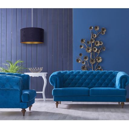 Brilagi - Lustr na lanku VELVET 1xE27/40W/230V modrá/zlatá