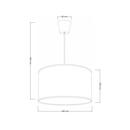 Brilagi - Lustr na lanku VELVET 1xE27/60W/230V pr. 40 cm krémová/zlatá