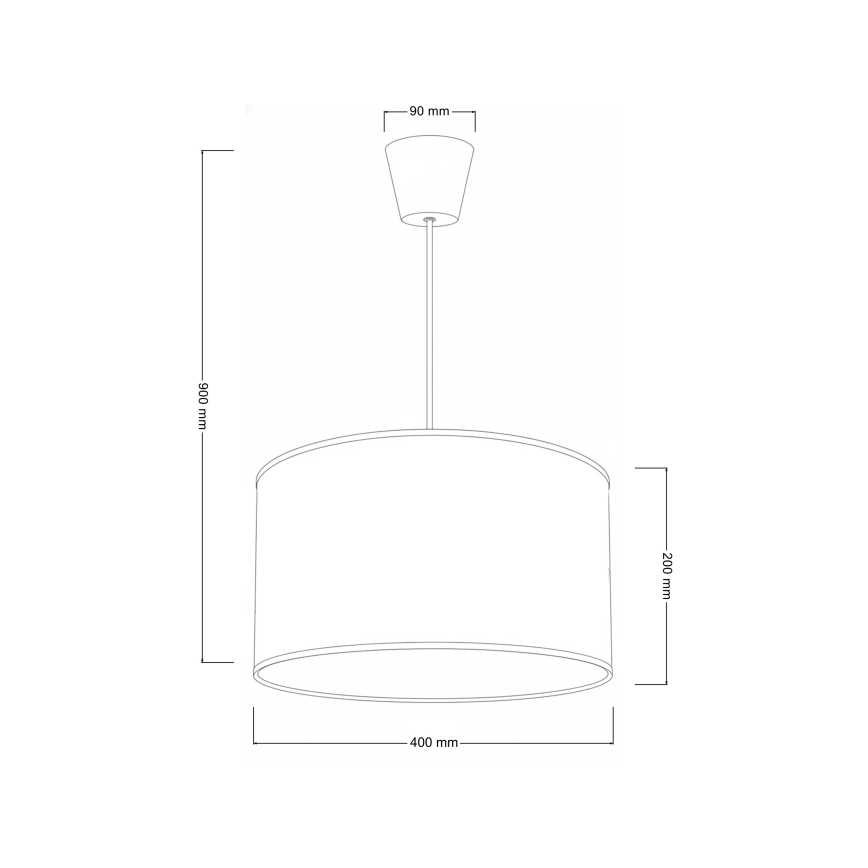 Brilagi - Lustr na lanku VELVET 1xE27/60W/230V pr. 40 cm krémová/zlatá