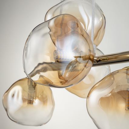 Brilagi - Lustr na lanku VULCANO 5xG9/8W/230V zlatá/kouřová béžová