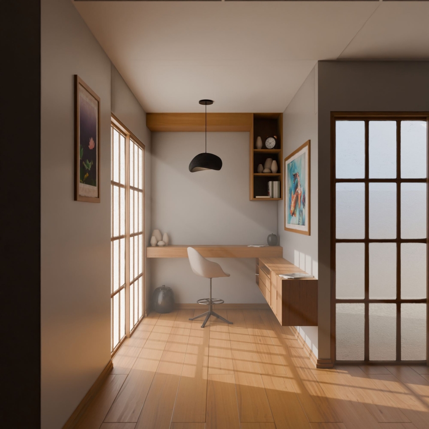 Brilagi - Lustr na lanku WABI SABI 1xE27/40W/230V pr. 35 cm černá