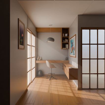 Brilagi - Lustr na lanku WABI SABI 1xE27/40W/230V šedá