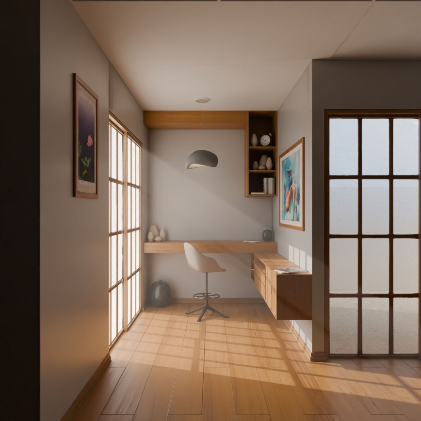 Brilagi - Lustr na lanku WABI SABI 1xE27/40W/230V šedá