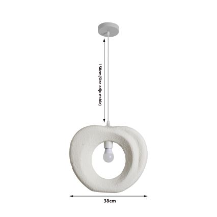 BRILAGI - Lustr na lanku WABI SABI 1xE27/60W/230V pr. 38 cm bílá