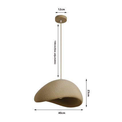 BRILAGI - Lustr na lanku WABI SABI 1xE27/60W/230V pr. 40 cm béžová