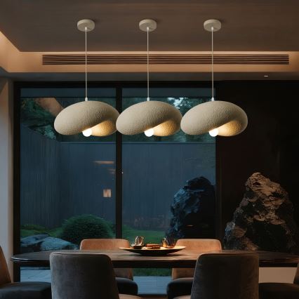 BRILAGI - Lustr na lanku WABI SABI 1xE27/60W/230V pr. 40 cm béžová