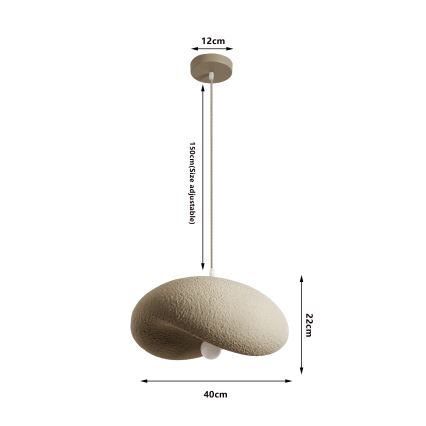 BRILAGI - Lustr na lanku WABI SABI 1xE27/60W/230V pr. 40 cm béžová