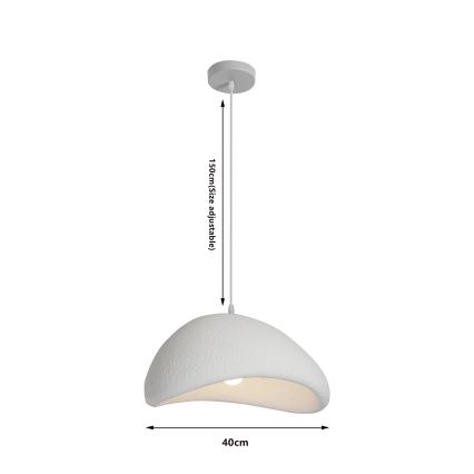 BRILAGI - Lustr na lanku WABI SABI 1xE27/60W/230V pr. 40 cm bílá