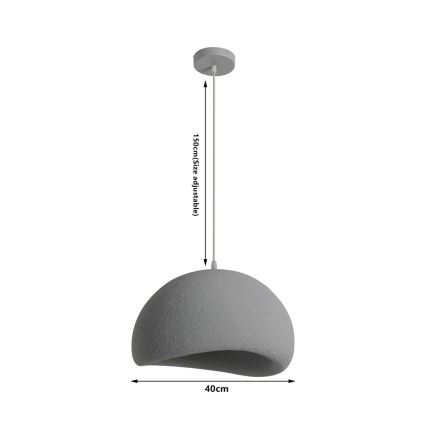 BRILAGI - Lustr na lanku WABI SABI 1xE27/60W/230V pr. 40 cm šedá