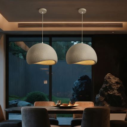 BRILAGI - Lustr na lanku WABI SABI 1xE27/60W/230V pr. 50 cm béžová