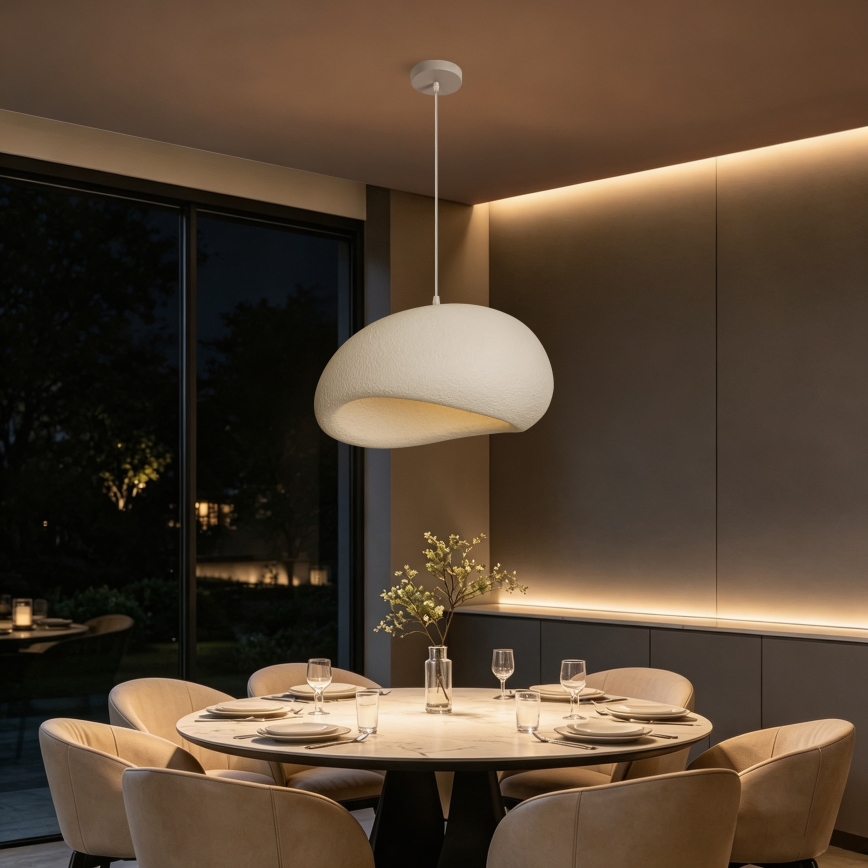 BRILAGI - Lustr na lanku WABI SABI 1xE27/60W/230V pr. 50 cm bílá