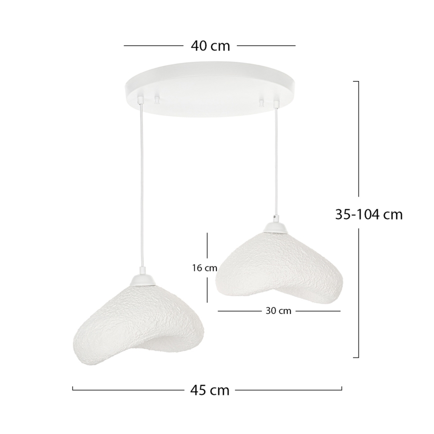 Brilagi - Lustr na lanku WABI SABI 2xE27/40W/230V pr. 45 cm bílá