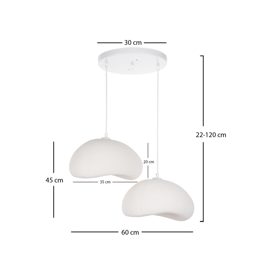 Brilagi - Lustr na lanku WABI SABI 2xE27/40W/230V pr. 60 cm bílá