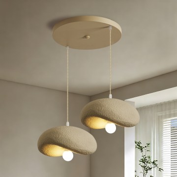 BRILAGI - Lustr na lanku WABI SABI 2xE27/60W/230V béžová