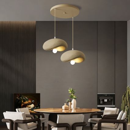 BRILAGI - Lustr na lanku WABI SABI 2xE27/60W/230V béžová