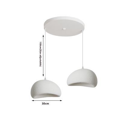 BRILAGI - Lustr na lanku WABI SABI 2xE27/60W/230V bílá