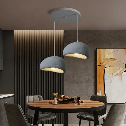 BRILAGI - Lustr na lanku WABI SABI 2xE27/60W/230V šedá