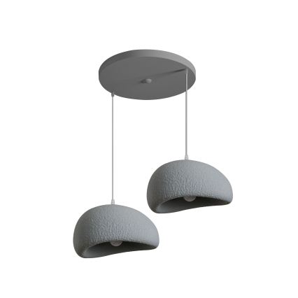 BRILAGI - Lustr na lanku WABI SABI 2xE27/60W/230V šedá
