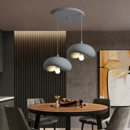 BRILAGI - Lustr na lanku WABI SABI 2xE27/60W/230V šedá