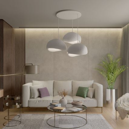 Brilagi - Lustr na lanku WABI SABI 3xE27/40W/230V bílá