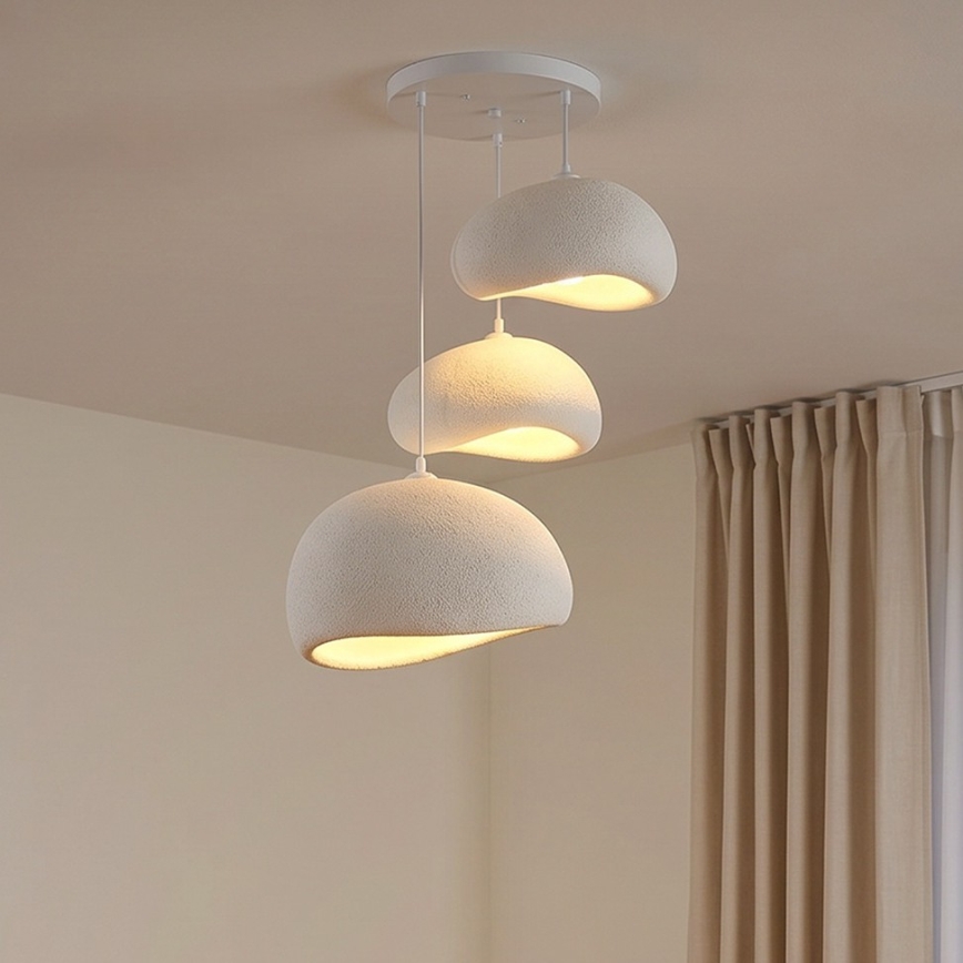 BRILAGI - Lustr na lanku WABI SABI 3xE27/40W/230V pr. 76 cm bílá