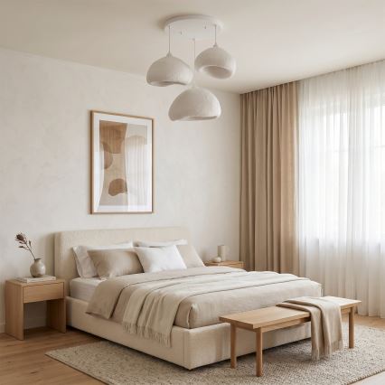 Brilagi - Lustr na lanku WABI SABI 3xE27/40W/230V pr. 82 cm bílá