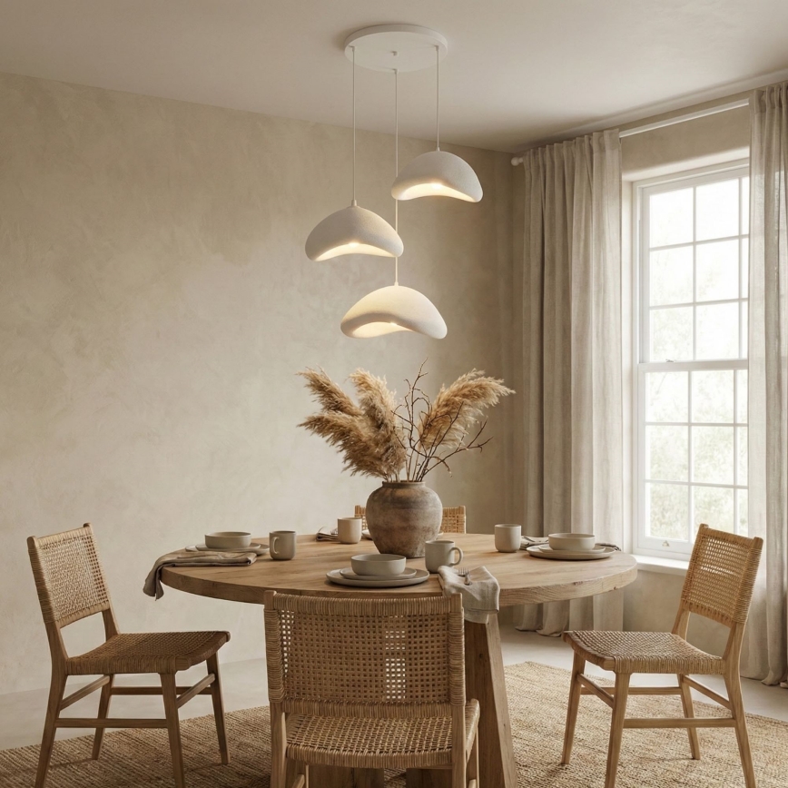 Brilagi - Lustr na lanku WABI SABI 3xE27/40W/230V pr. 82 cm bílá