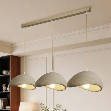 BRILAGI - Lustr na lanku WABI SABI 3xE27/60W/230V béžová