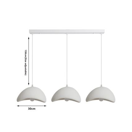BRILAGI - Lustr na lanku WABI SABI 3xE27/60W/230V bílá