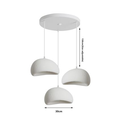 BRILAGI - Lustr na lanku WABI SABI 3xE27/60W/230V bílá