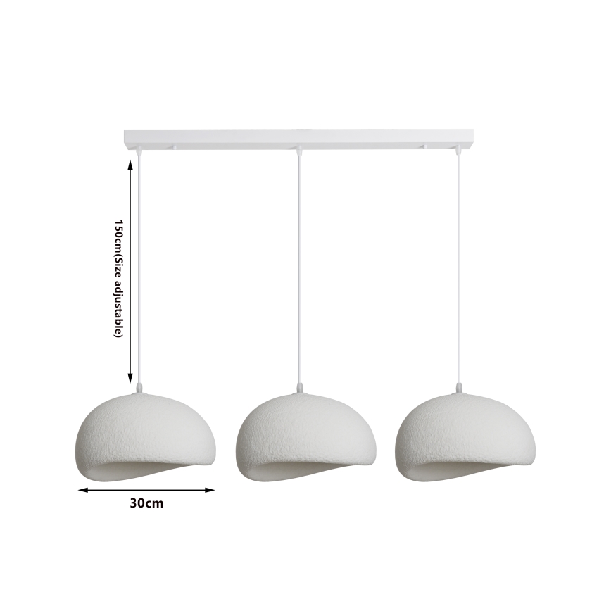 BRILAGI - Lustr na lanku WABI SABI 3xE27/60W/230V bílá