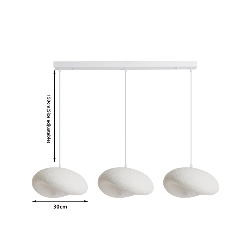 BRILAGI - Lustr na lanku WABI SABI 3xE27/60W/230V bílá