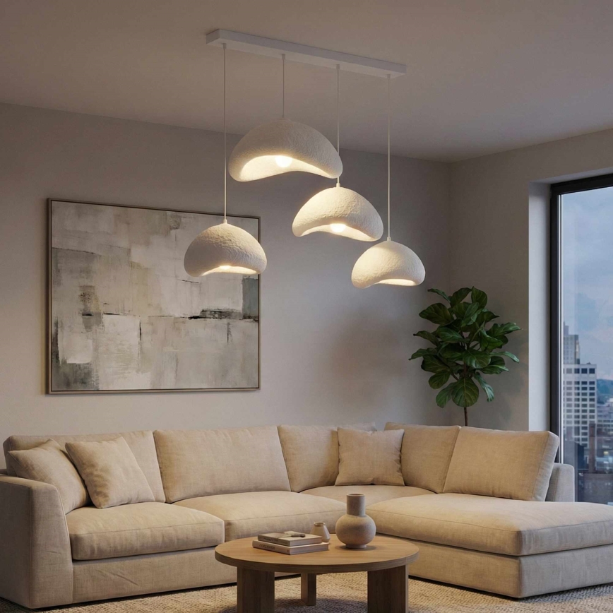 Brilagi - Lustr na lanku WABI SABI 4xE27/40W/230V bílá