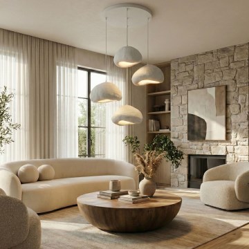 Brilagi - Lustr na lanku WABI SABI 4xE27/40W/230V pr. 95 cm bílá