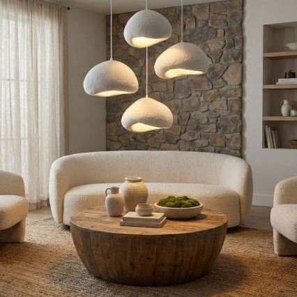 Brilagi - Lustr na lanku WABI SABI 4xE27/40W/230V pr. 95 cm bílá