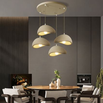 BRILAGI - Lustr na lanku WABI SABI 4xE27/60W/230V béžová