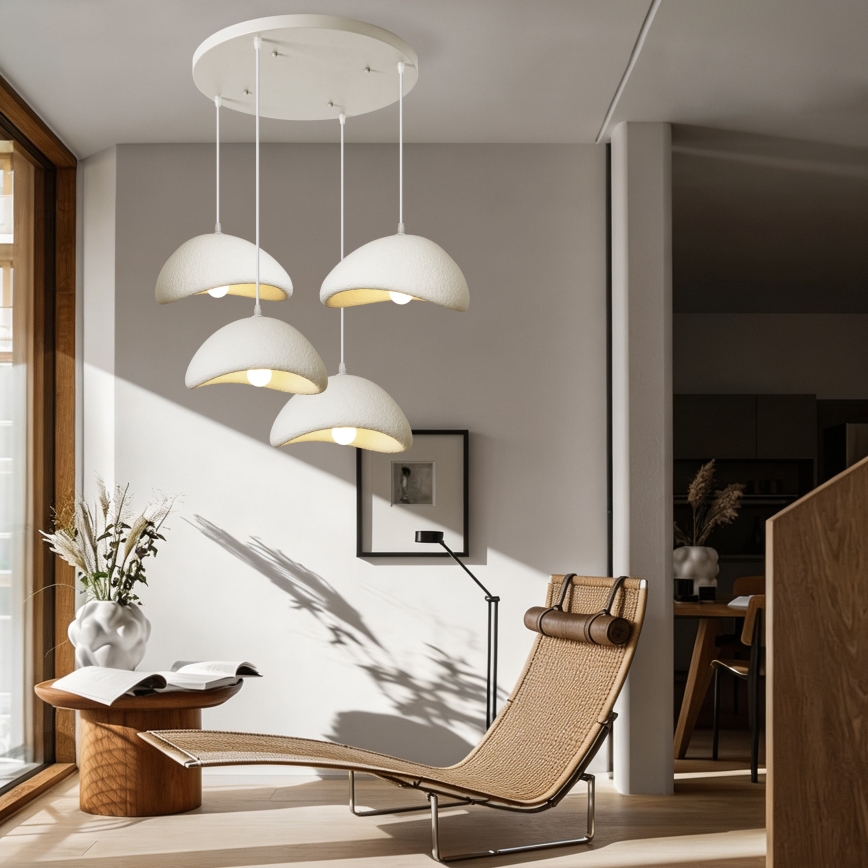 BRILAGI - Lustr na lanku WABI SABI 4xE27/60W/230V bílá
