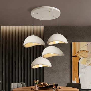 BRILAGI - Lustr na lanku WABI SABI 4xE27/60W/230V bílá