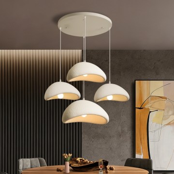 BRILAGI - Lustr na lanku WABI SABI 4xE27/60W/230V bílá
