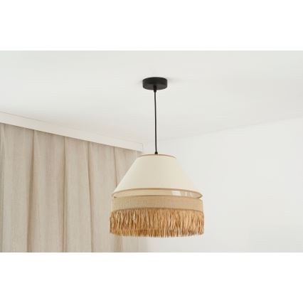 Brilagi - Lustr na lanku WINNETOU AVIGNION 1xE27/15W/230V pr. 35 cm hnědá/krémová