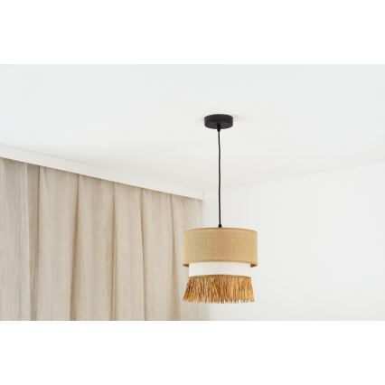 Brilagi - Lustr na lanku WINNETOU BOHO 1xE27/15W/230V pr. 25 cm hnědá/krémová