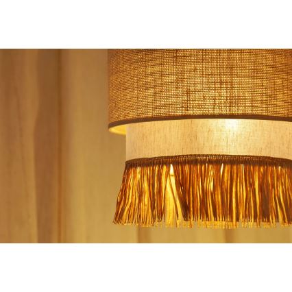 Brilagi - Lustr na lanku WINNETOU BOHO 1xE27/15W/230V pr. 25 cm hnědá/krémová