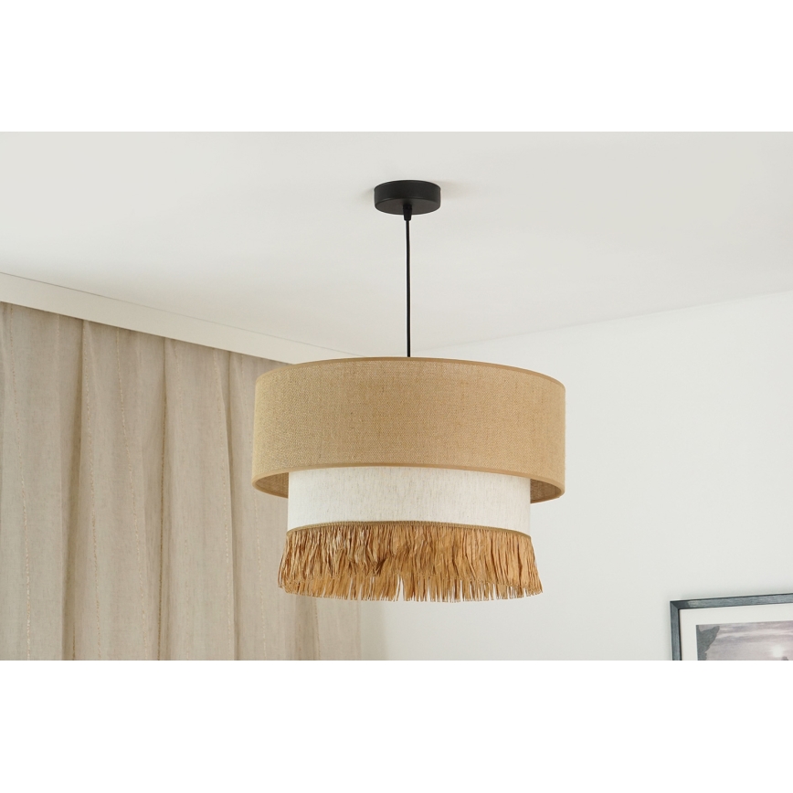 Brilagi - Lustr na lanku WINNETOU BOHO 1xE27/15W/230V pr. 45 cm hnědá/krémová