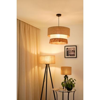 Brilagi - Lustr na lanku WINNETOU BOHO 1xE27/15W/230V pr. 45 cm hnědá/krémová