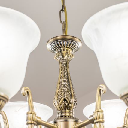 BRILAGI - Lustr na řetězu CLASSIC 6xE14/10W/230V mosaz
