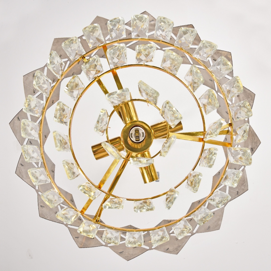 Brilagi - Lustr na řetězu CRISTAL 5xE14/40W/230V pr. 38 cm zlatá/černá