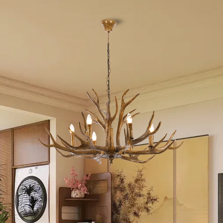 Brilagi - Lustr na řetězu DEER 6xE14/10W/230V pr. 102 cm