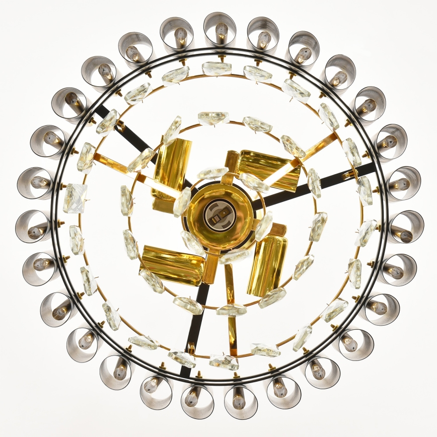 Brilagi - Lustr na řetězu ECLIPSE 5xE14/10W/230V pr. 38 cm černá/zlatá