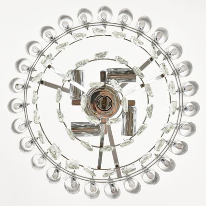 Brilagi - Lustr na řetězu ECLIPSE 5xE14/10W/230V pr. 38 cm stříbrná